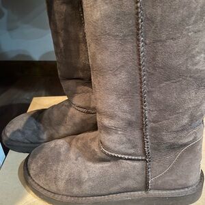 UGG Tall Suede Boots - Dark Brown